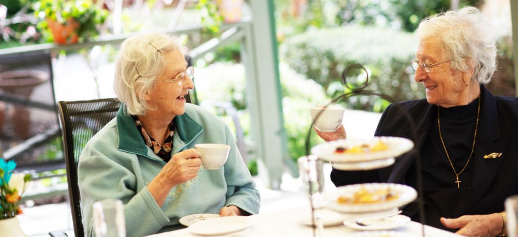 Doutta Galla Footscray - seniors ladies having afternoon tea